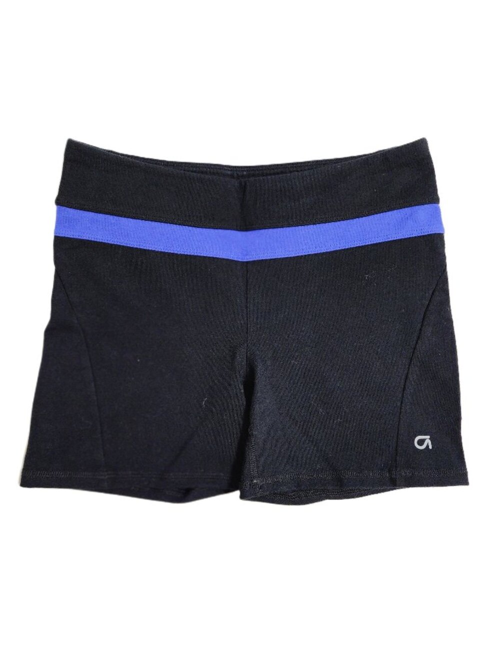 GAPFit Women 93%Cotton Black w/Blue Band Athletic Fitness Short Sz XS RARE NWOT